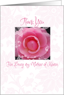 thank you matron of honor card