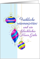 Merry Christmas ornaments German card