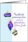 Merry Christmas ornaments German card