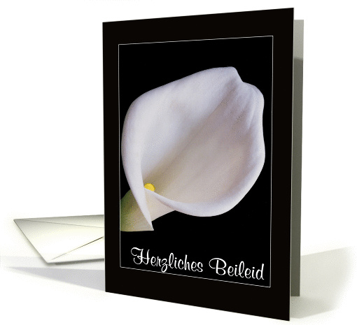 lily condolences german card (367469)