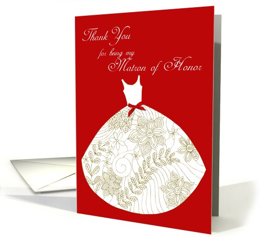 thank you matron of honor card (428525)