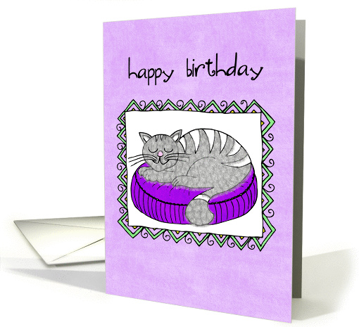 cat  birthday card (54295)