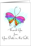 Thank you sister in truth card
