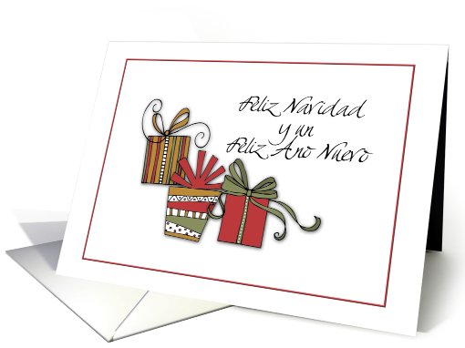 Spanish Christmas with gifts card (556912)