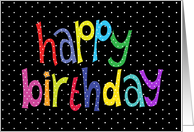 brilliant color happy birthday card