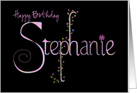 birthday for Stephanie card