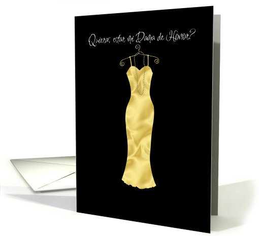 spanish Quieras estar mi Dama de Honor? card (586876)