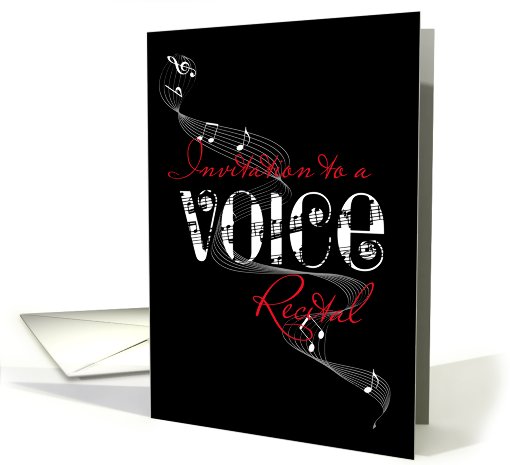 Voice recital invitation card (620770)
