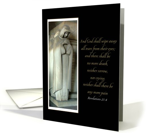 statue with sympathy card (668621)