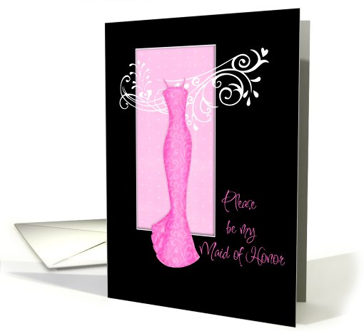 maid of honor pink fishtail card (674660)