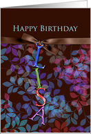 Birthday card for Lisa with colorful leaves card