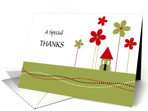 A special thanks with house card (709700)