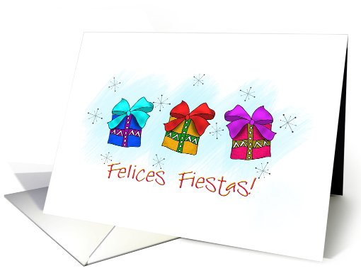 Felices Fiestas Spanish Christmas gifts card (717171)