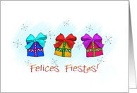 Felices Fiestas Spanish Christmas gifts card