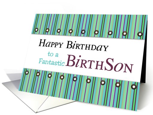 birthson birthday stripes and studs card (761365)