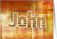 Lovely 50 Happy Birthday John Card