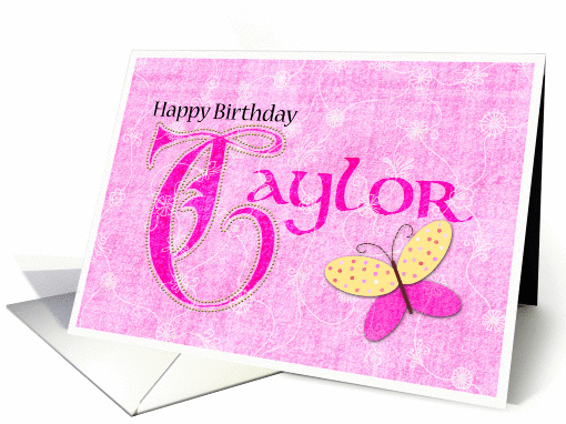 Happy Birthday Taylor card (91011)