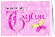 Happy Birthday Taylor card
