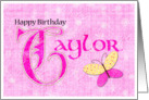 Happy Birthday Taylor card