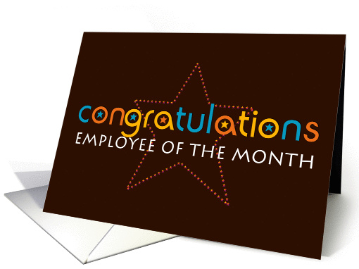 Congratulations employee of the month card (916304)