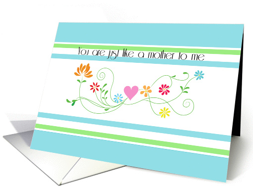 mother in law day like a mother to me flowers card (95900)