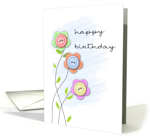 birthday buttons card (96126)