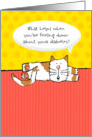 Encouragement for Child with Diabetes Cute Cat Warm Fuzzy card