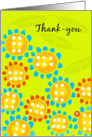 Bright Colorful Thanks for Brightening My Day Floral Card