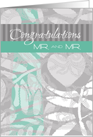 Gay Wedding Congratulations Mr. and Mr. Elegant Collage Style card