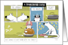 Dog Cat Thanksgiving Caper card