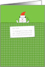 Cat Tells Santa Nice is a Challenge card