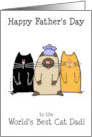 Happy Father’s Day World’s Best Cat Dad card