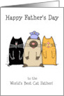 Happy Father’s Day World’s Best Cat Father card