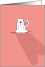 Cute Cat Casts Shadow Heart Miss You Valentine’s Day card