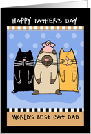 Happy Father’s Day World’s Best Cat Dad card
