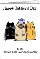 Happy Father’s Day World’s Best Cat Grandfather card