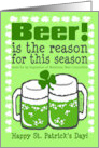 Beer, Green Beer, Happy St. Patrick’s Day card