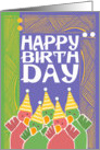 Birthday, Happy Birthday, Birds, Folk Art card