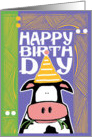 Happy Birthday Cow, Birthday Cute Farm Animals card