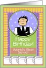 Happy Birthday, Waiter, Server, Male card