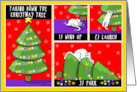 Taking Down the Christmas Tree, Christmas Tree Lights Cat card