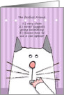 Cat Ponders Meaning of the Perfect Friend card