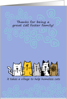Thanks Cat Foster Family Say Cats card