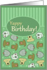 Happy Birthday Yappy Birthday Dog Centered Design card