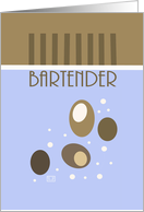 Happy Birthday Bartender Olives and Stripes card