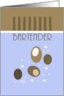 Happy Birthday Bartender Olives and Stripes card