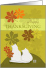Happy Thanksgiving Cats Folk Art Style card