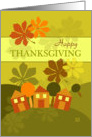 Happy Thanksgiving From Our House to Yours Folk Art Fall Colors card