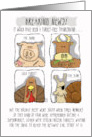 Vegan Friendly Happy Thanksgiving Funny Comic Turkey Criminals card