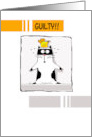 Guilty Cat With Bird Funny Belated Birthday card